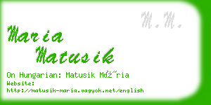 maria matusik business card